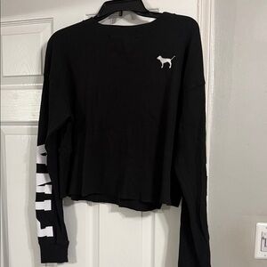 PINK Victoria's Secret Black Long Sleeve Tee